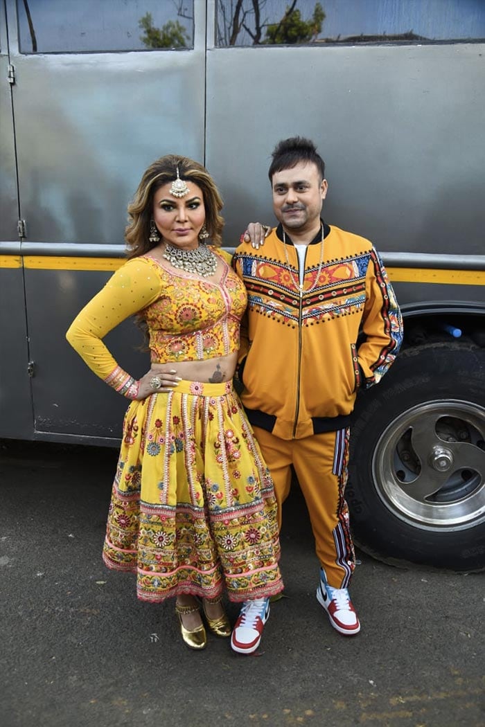 Rakhi Sawant along with her Husband was spotted At the Big Boss house on Sunday.