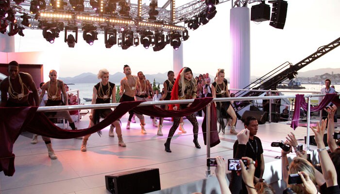 Lady Gaga performs at Cannes