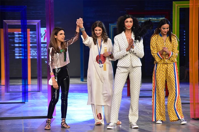 Shweta Bachchan and Monisha Jaising showcased their label on the first day of the Lakme Fashion show in Mumbai on Thursday.