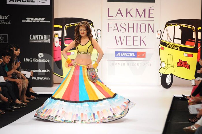 Yuvika at Lakme Fashion Week 2011- Sabah Khan Show