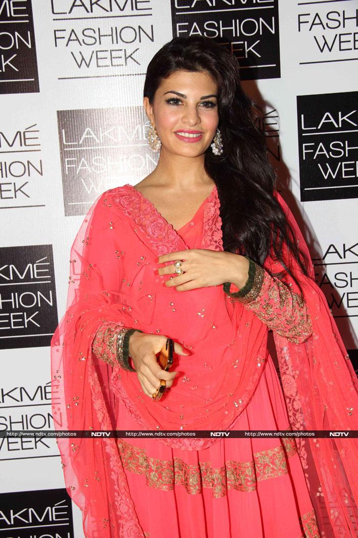 Jacqueline Fernandez looked charming in pink Manish Malhotra.