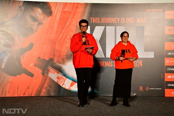 <i>Kill's</i> producer Karan Johar was also present at the trailer launch. (Image Courtesy: Varinder Chawla)