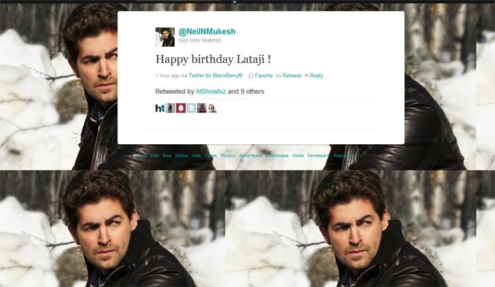 <b>Neil Nitin Mukesh</b>: Happy birthday Lataji !