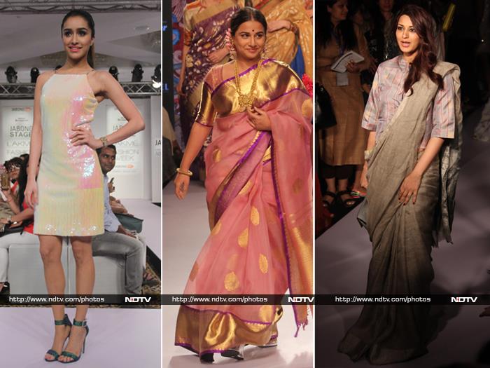 At Lakme Fashion Week Shraddha, Vidya, Sonali Shine on the Ramp