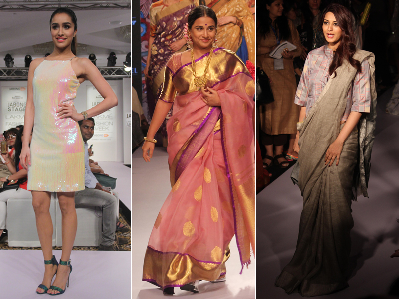 At Lakme Fashion Week Shraddha, Vidya, Sonali Shine on the Ramp