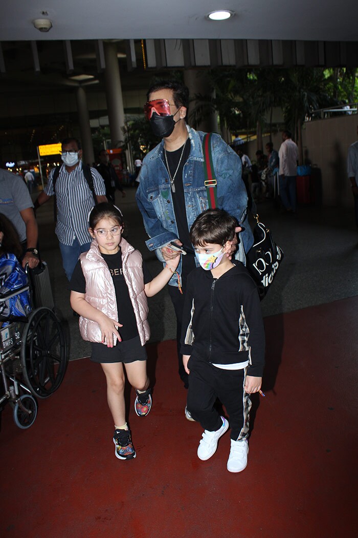 London Vacation Done, Karan Johar Arrives In Style With His Kids Yash And Roohi