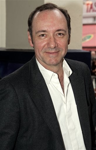 Actor Kevin Spacey arrives for the opening night of the musical Lord of the Rings.