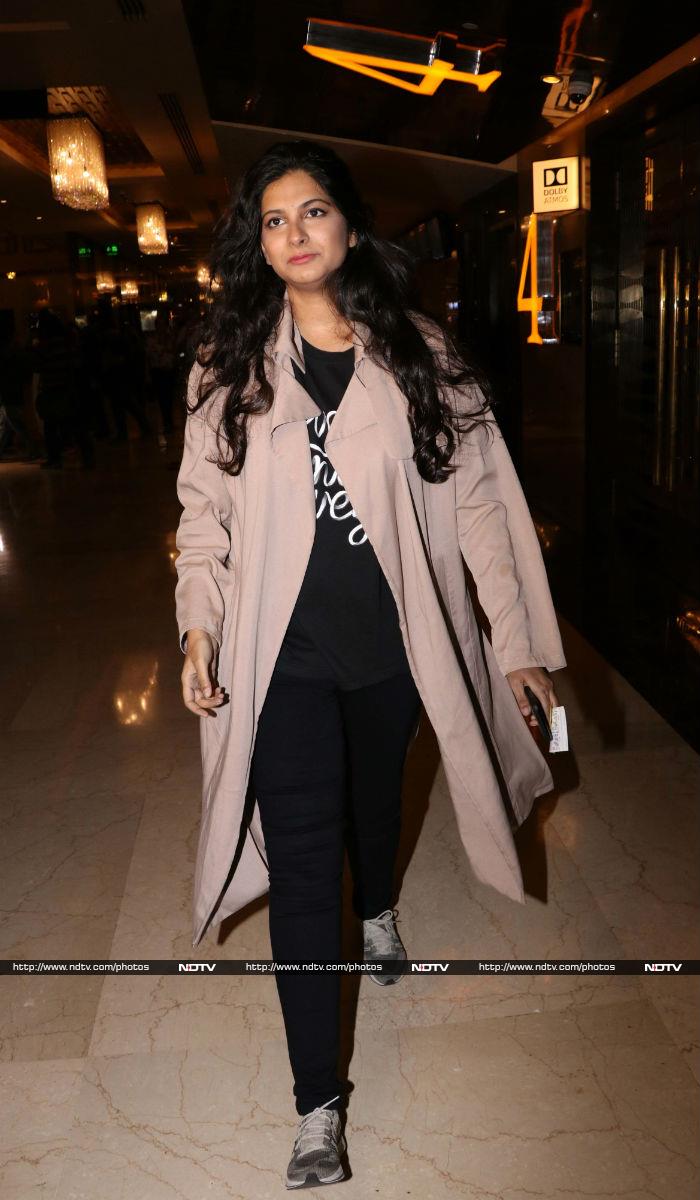 Rhea Kapoor appeared to be in a hurry.