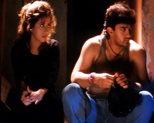 In Ram Gopal Verma's <I>Rangeela</i> (1995) Urmila was the object of Jackie Shroff and Aamir Khan's affection.
