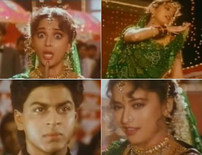 <I>Anjaam</I> ? Madhuri Dixit was for the first time paired opposite Shah Rukh Khan. Though the movie was a box office disaster, she earned rave reviews for her work and also a nomination for the Filmfare Best Actress Award.