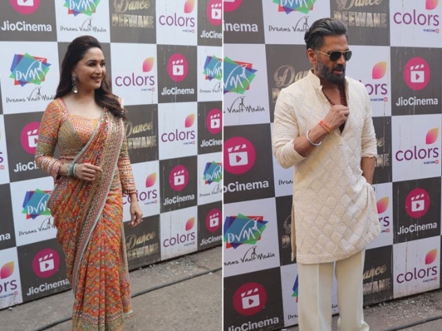 Photo : Madhuri Dixit And Suniel Shetty Answered The Work Call Like This