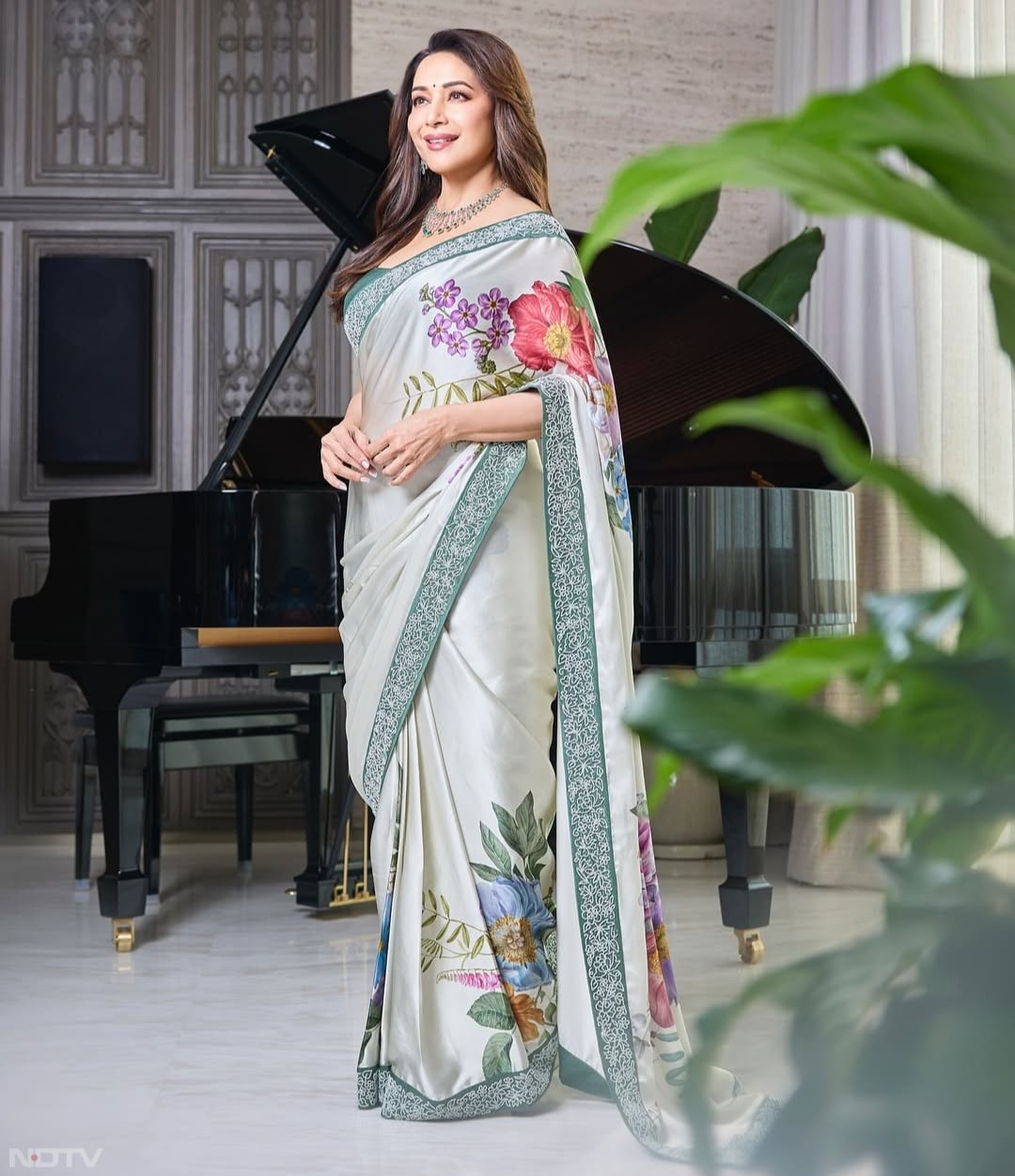 माधुरी दीक्षित काफी खूबसूरत साड़ि&zwj;यां पहनती हैं. madhuridixitnene/Instagram
