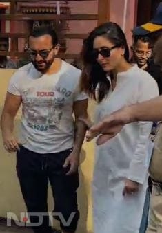 Saif Ali Khan and Kareena Kapoor pictured together at the polling station (Image Courtesy: Varinder Chawla)