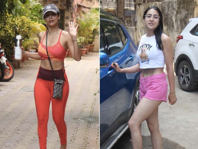 Malaika Arora And Sara Ali Khan Look Glam Even At The Gym