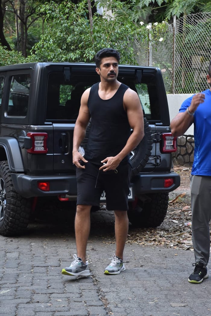 Saqib Saleem was pictured in Juhu.