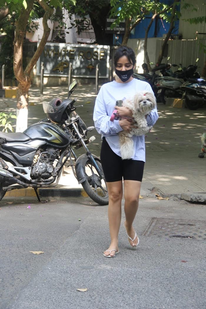Malaika Arora Takes Pet Dog Casper Out For A Walk