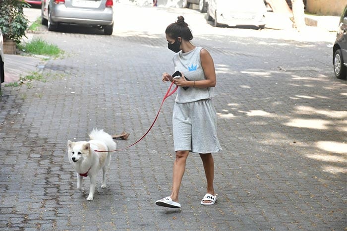 Malaika Arora Takes Pet Dog Casper Out For A Walk