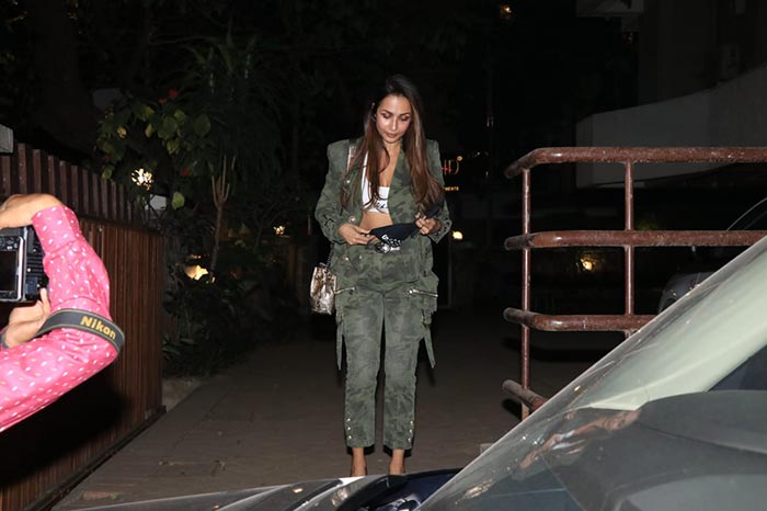 Kareena Kapoor's best friend Malaika Arora dropped by at Kareena and Saif Ali Khan's new residence to meet their baby son on Tuesday. Kareena and Saif welcomed a baby boy on Sunday. The couple are also parents to son Taimur, who is 4 years old.