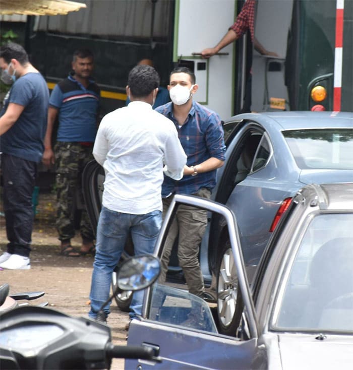 Actor Vikrant Massey was also photographed in the city.