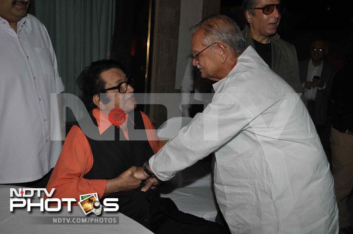 Gulzar, seen with yesteryear superstar Manoj Kumar.