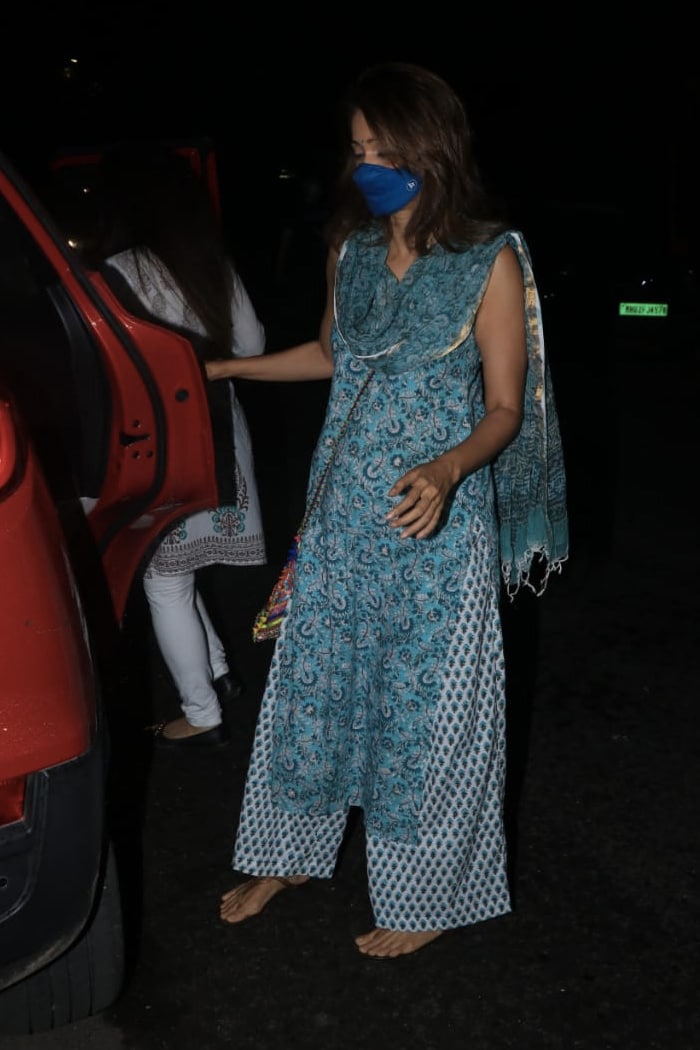 Vidya Malavade was also photographed at Mandira Bedi's house.