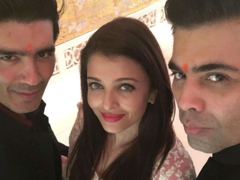 Aishwarya And Karisma At Manish Malhotra's Grand Ganesh Chaturthi