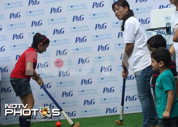 What was Mary Kom doing playing hockey?