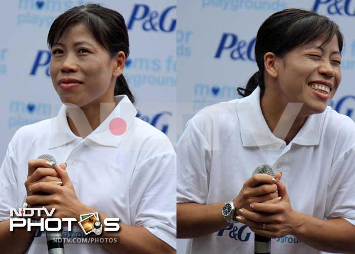 What was Mary Kom doing playing hockey?