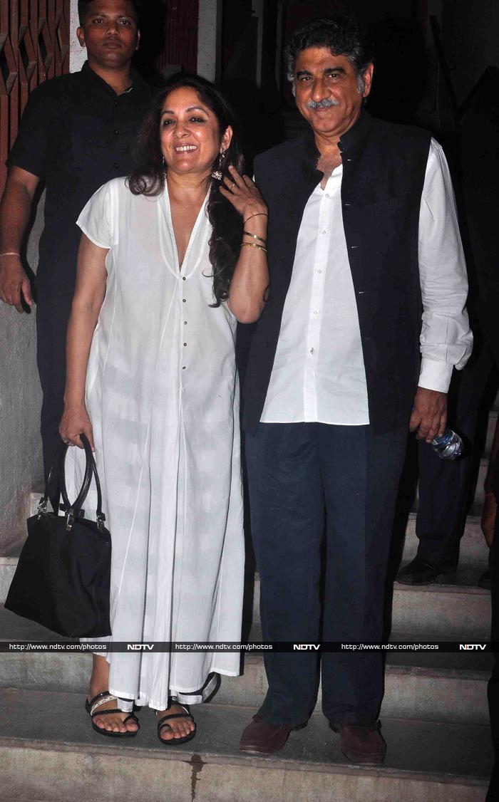 Neena Gupta came with her husband Vivek Mehra.