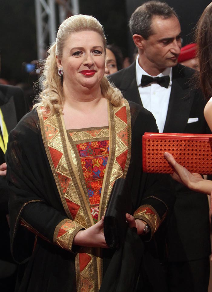 Suha Arafat, widow of late Palestinian leader Yasser Arafat, was also on the red carpet.