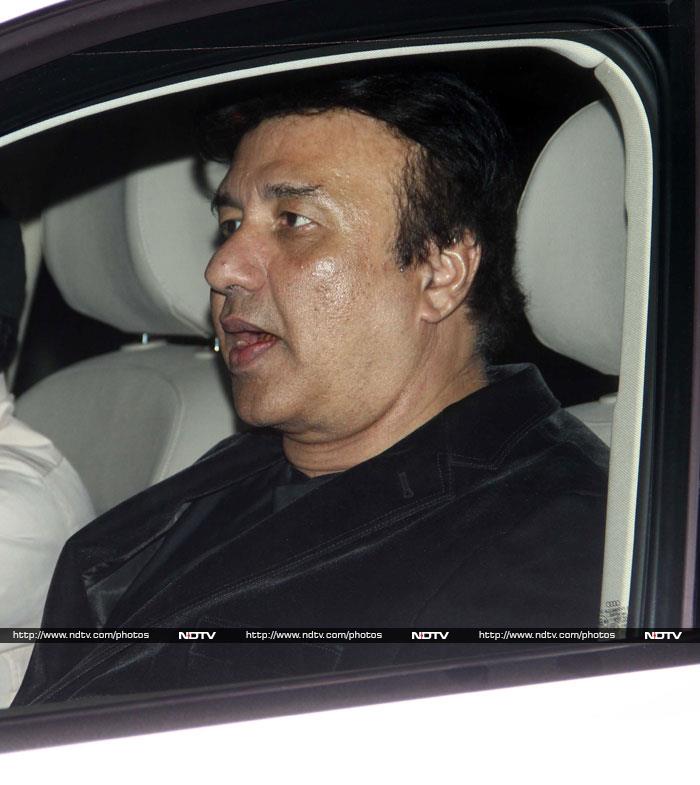 Music composer Anu Malik on his way to the venue.