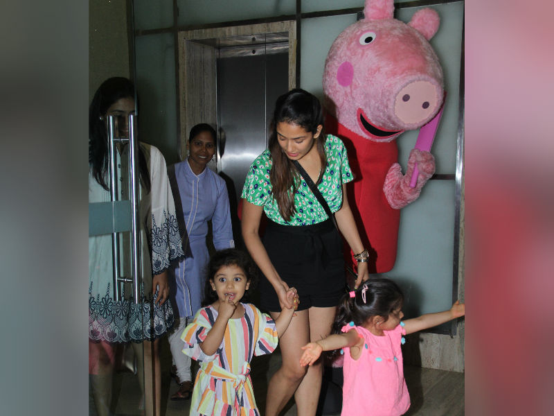Misha And Mira Rajput Hang Out With Peppa Pig And Pals