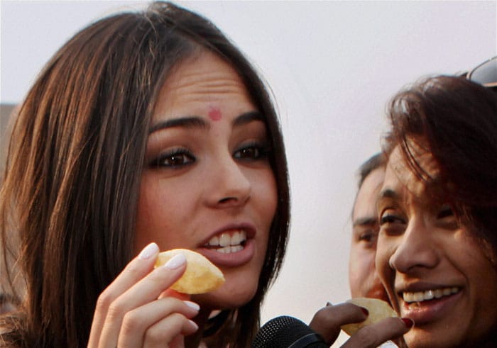 It seems Miss Universe has taken a liking to the Indian food. (Photo: PTI)