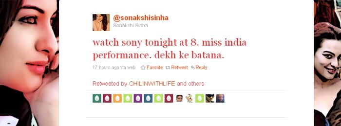 Sonakshi tweeted about her stage performance at the recent Pantaloons Femina Miss India pageant that aired last night on TV. <br>
In case you missed it, here's a look.