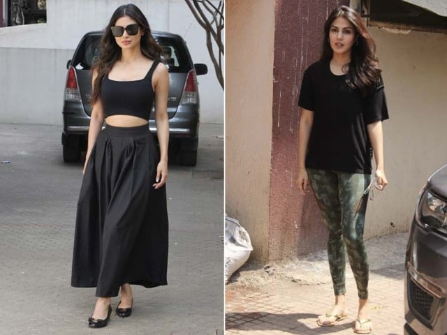 Photo : Mouni Roy And Rhea Chakraborty Step Out In Black