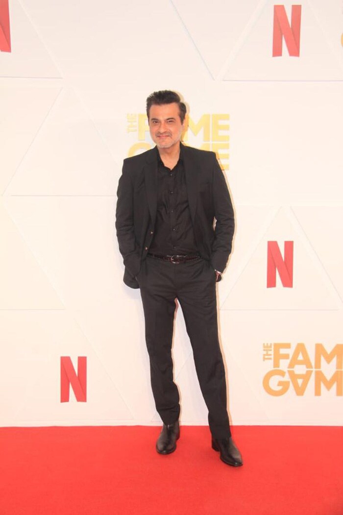 Sanjay Kapoor looked dapper in black as he attended the screening of his series The Fame Game