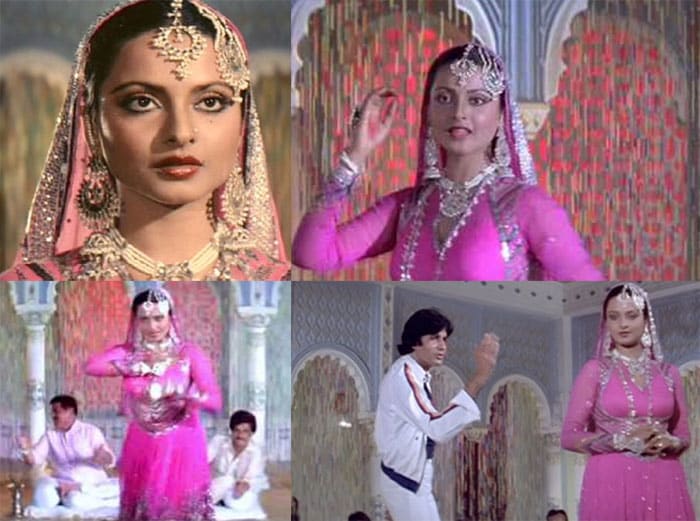 Rekha, mistress of the mujra, was a breaker of hearts in <i>Salaam-E-Ishq </i> from <i>Muqaddar Ka Sikandar</i>.