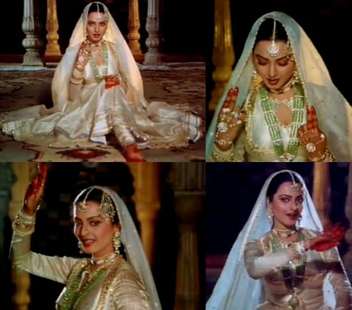 Rekha set the nation's collective heart beating faster with her sublime ?adaa? as <i>Umrao Jaan</i> in <i>In Ankhon Ki Masti</i>.