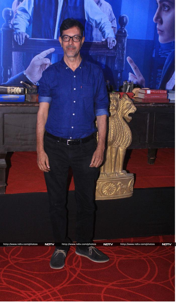 Rajat Kapoor, who has a significant role in the film was spotted at the launch event with his co-stars.