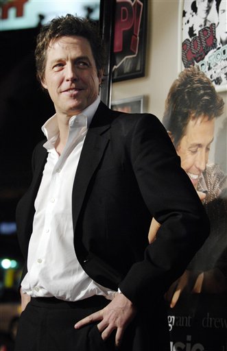 Hugh Grant, a cast member in the film Music and Lyrics, arrives at the premiere of the film in Los Angeles.