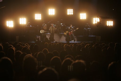 Rascall Flatts perform at the 40th Annual CMA Awards in Nashville.