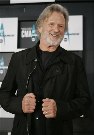 Kris Kristofferson speaks backstage at the 40th Annual CMA Awards in Nashville.