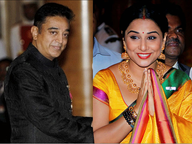 Vidya Balan, Kamal Haasan glitter at Padma awards Vidya Balan, Kamal Haasan glitter at Padma awards