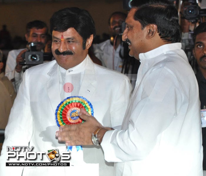 Nandamuri Balakrishna with N Kiran Kumar Reddy.