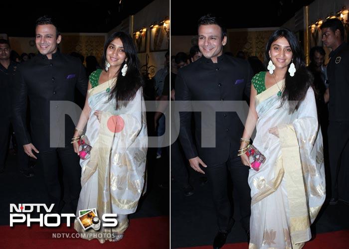 Vivek Oberoi with his wife Priyanka Alva who is reportedly almost three months pregnant.