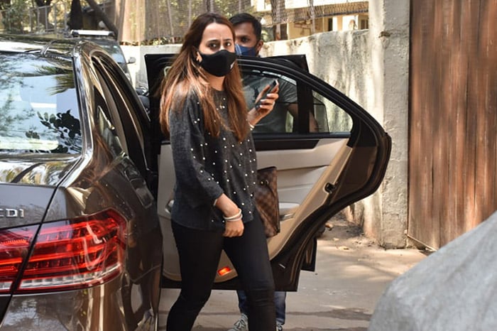 Natasha was minus husband Varun Dhawan as she stepped out in the city.