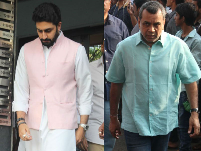 Abhishek Bachchan, Paresh Rawal Attend Neeraj Vora's Funeral