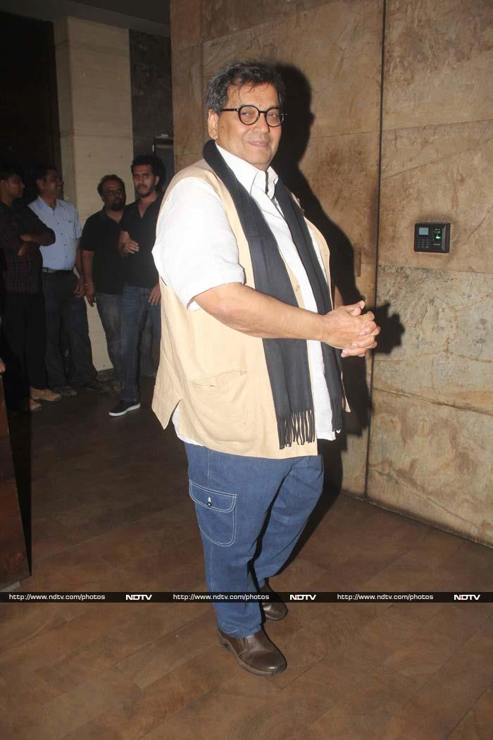 Filmmaker Subhash Ghai posed for the shutterbugs.