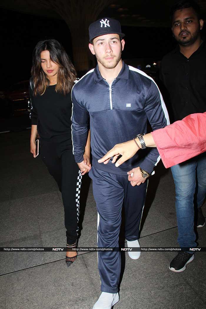 Nick Jonas Escorts Priyanka Chopra Through The Airport