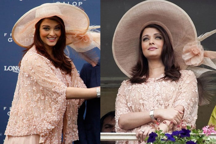 It was Elie Saab all the way for Aishwarya Rai Bachchan ? from the peach dress to the loose jacket.<br>
Though Ash looked pretty in peach, at the 163 Prix de Diane Longines in Chantilly (France), we are wondering why Ash went for loose-fit over form-fit.<br><br>
<embed allowScriptAccess="never" saveEmbedTags="true" quality="high" wmode="transparent" bgcolor="#ffffff" name="beta3" salign="tl" scale="autoscale" type="application/x-shockwave-flash" pluginspage="http://www.macromedia.com/go/getflashplayer" FlashVars="p=5138125" src="http://i.polldaddy.com/poll.swf" width="252" height="210"></embed>